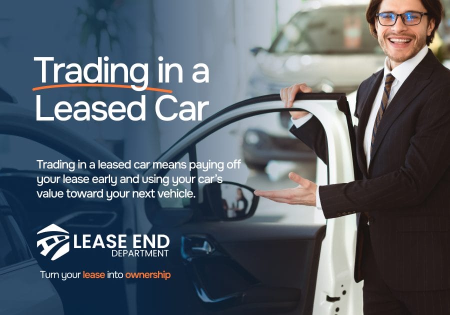 Salesman showing car