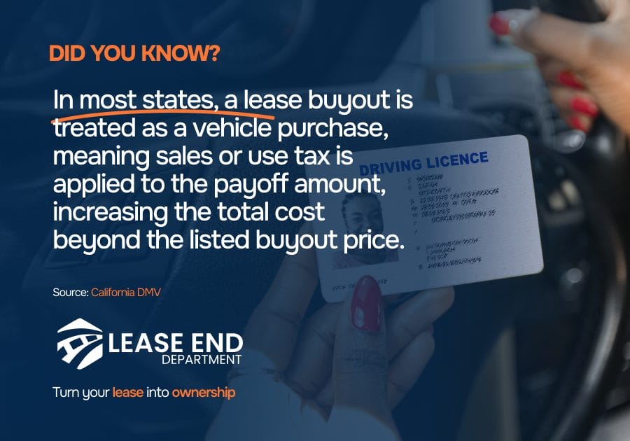 Statement about lease buyout and vehicle purchases